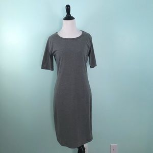 LuLaRoe Medium Julia Dress Solid Heather Gray